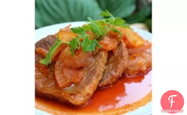 Olho de bife redondo e Ketchup