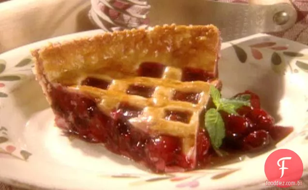 Torta de cereja com Topo de treliça