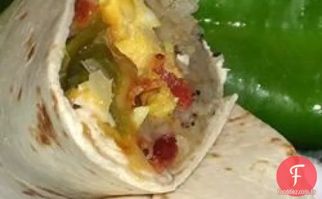 Novo México Verde Chile Café Da Manhã Burritos
