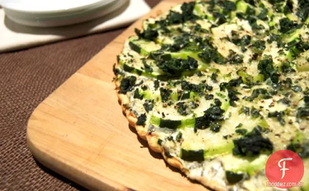 Zucchini espinafre-alcachofra Tart