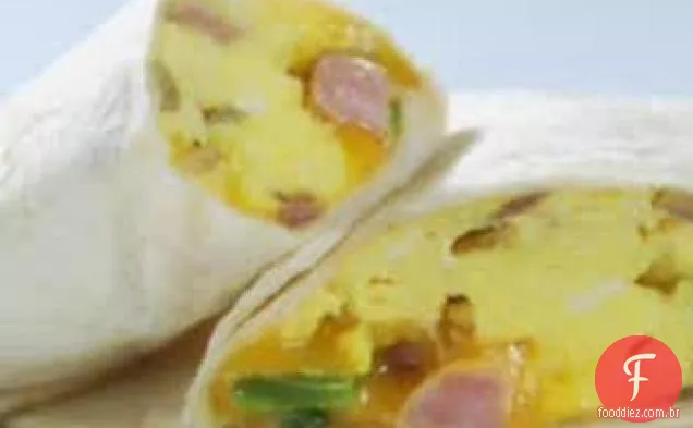 Online Round 2-Café da manhã com presunto e queijo Burrito