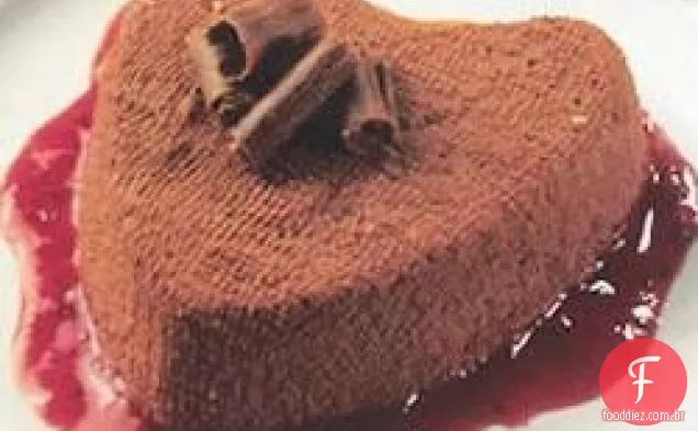 Chocolate Coeur a la Creme Com Molho De Morango