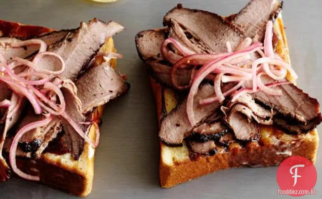 Smoked, Spice Friccionada, peito do Texas - Estilo no brinde do Texas