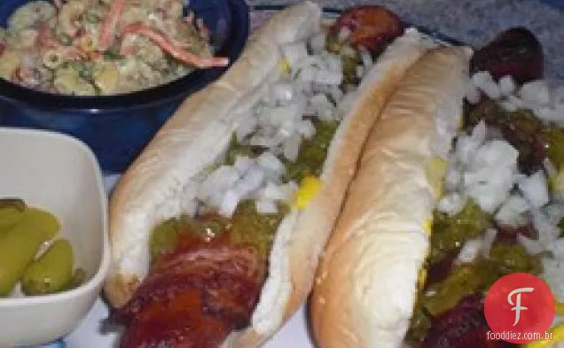 Bacon Frito Embrulhado Cachorro-Quente