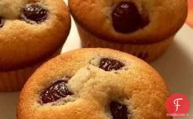 Muffins Com Chip De Baunilha Cereja