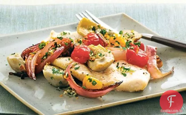 Peixe Assado Com Alcachofras