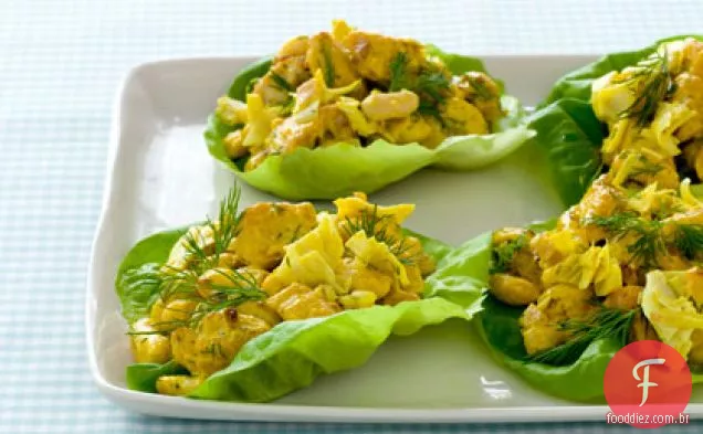 Sinta-se bem frango, feijão Cannellini e Salada De Alcachofra