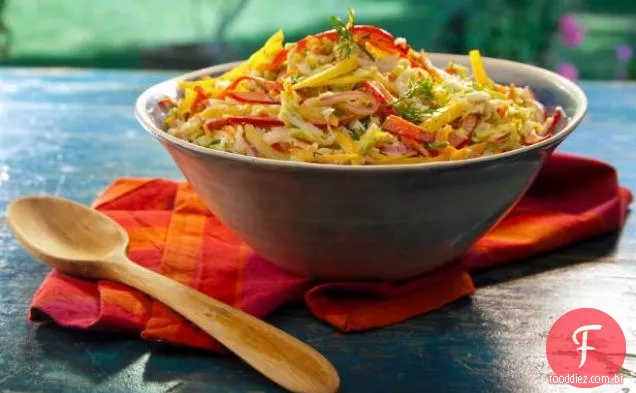 Salada de repolho com cominho cremoso vinagrete