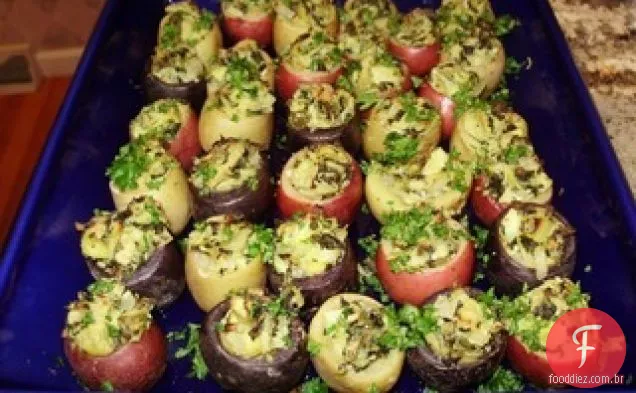 Picadas De Batata Com Espinafre E Alcachofra