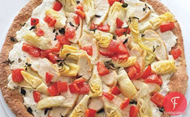 Alcachofra, Queijo De Cabra E Pizza De Frango