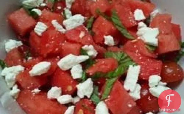 Salada de melancia e tomate