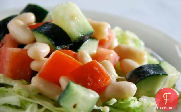 2ª rodada Online-salada de pepino, tomate e Feijão Branco