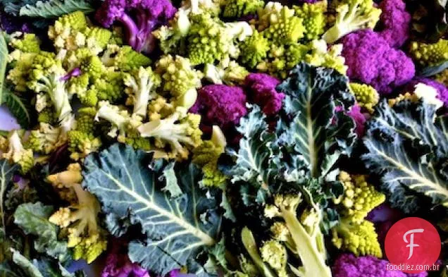 Couve-Flor Assada E Brócolis Com Hortelã E Vinagrete De Alcaparras