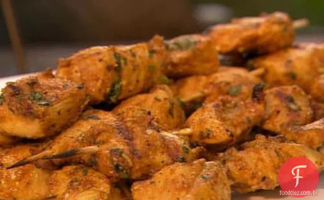 Espetos De Frango Com Curry
