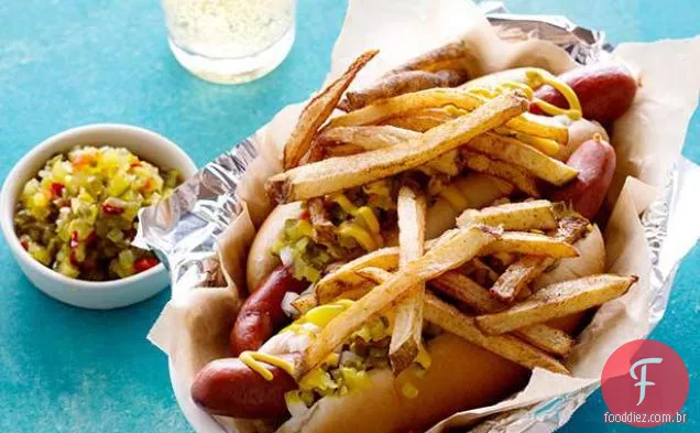 Cachorro-quente estilo Chicago com Sabor Caseiro