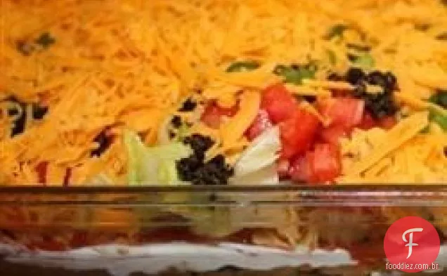 Mergulho Mais Saudável Do Taco De Sete Camadas