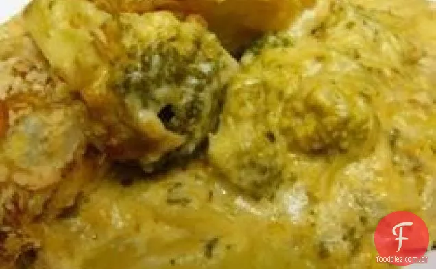 Caçarola de batata e brócolis