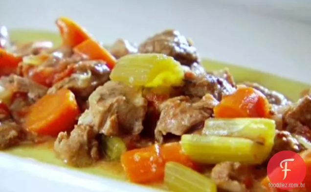 Guisado Osso Buco com polenta picante