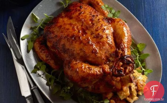 Frango Assado Com Recheio De Damasco