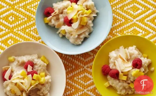 Pudim De Arroz Integral De Coco Com Fogão Lento