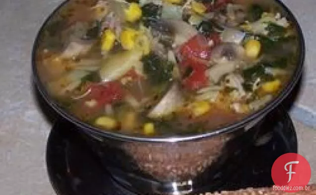 Frango e alcachofra Minestrone