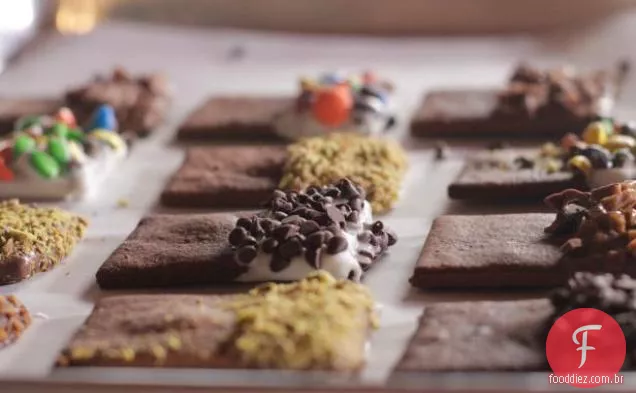 Biscoitos de Chocolate com barra de imersão