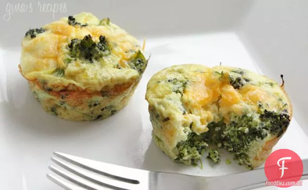 Brócolis E Queijo Mini Omeletes De Ovo