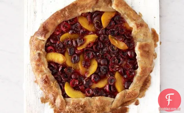 Cereja e pêssego Galette