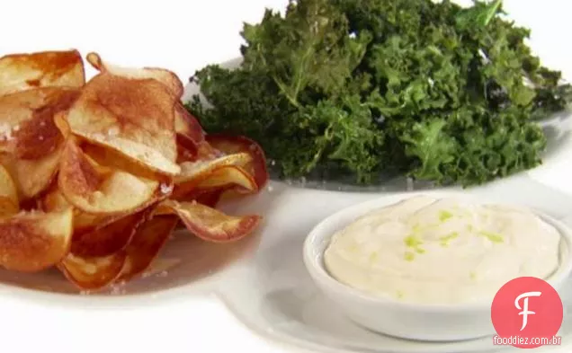 Batatas fritas e Couve com maionese de limão
