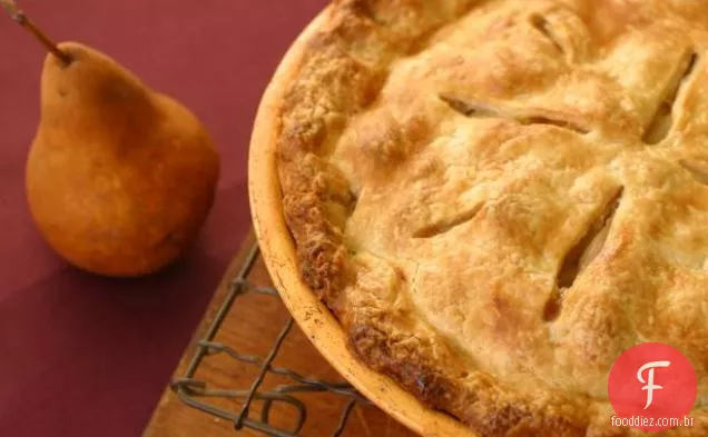 Torta de maçã e pêra temperada