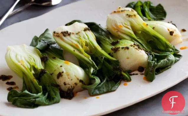 Saudável Picante Cozido No Vapor Bebê Bok Choy