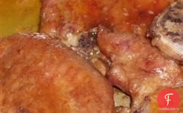 Costeletas De Porco Esmaltadas Com Açúcar Mascavo