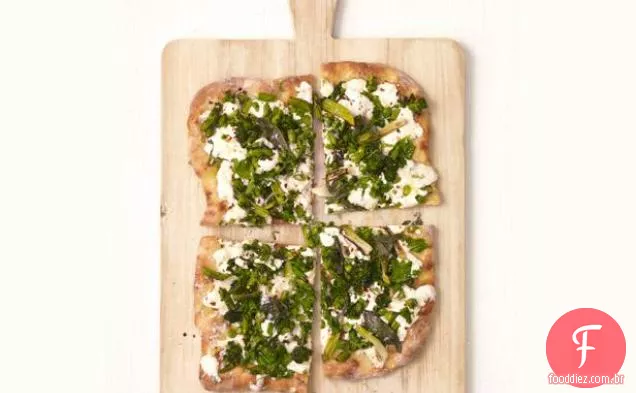 Pizza Branca Com Broccolini