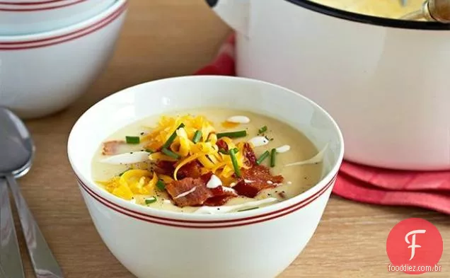 Sopa De Batata Assada Totalmente Carregada