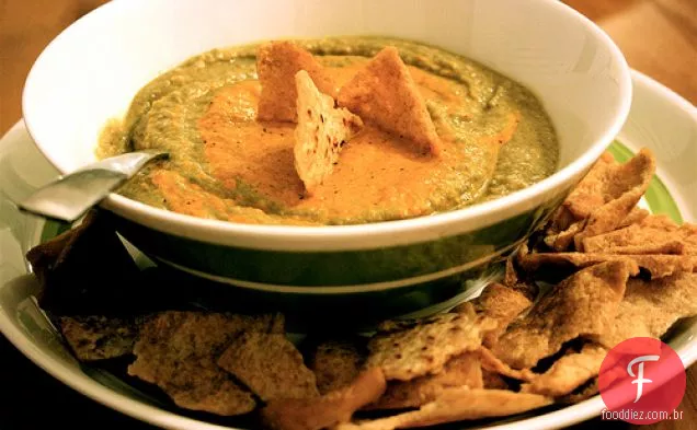 Sopa De Lentilha De Brócolis Com Coulis De Pimenta Assada