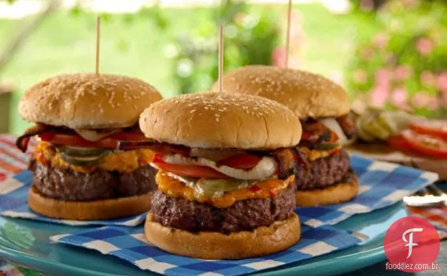 Pimiento Cheese-Bacon Burger