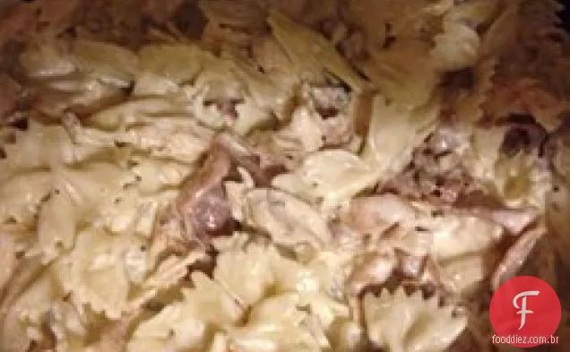 Massa de frango e gravata borboleta com molho de Creme Asiago