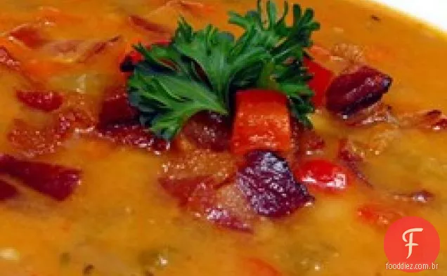 Sopa de feijão, Bacon e pimenta