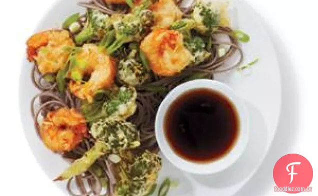 Camarão E Brócolis Tempura