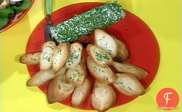 Torradas de ervas e queijo de cabra