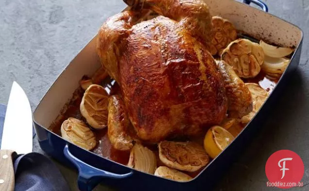 Frango Com Alho Assado Lento