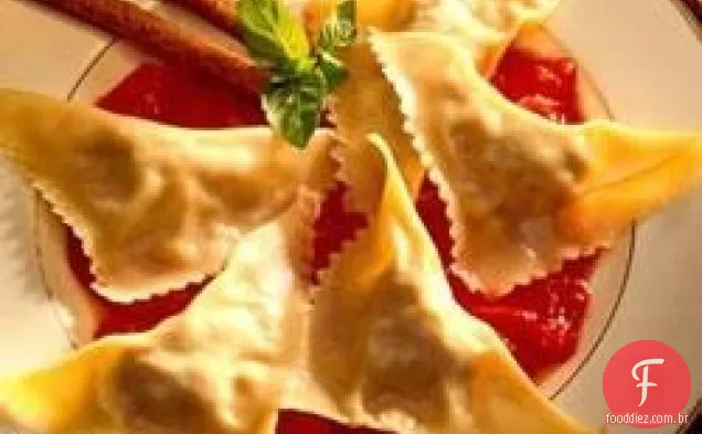 Ravioli De Frango Com Queijo Fácil