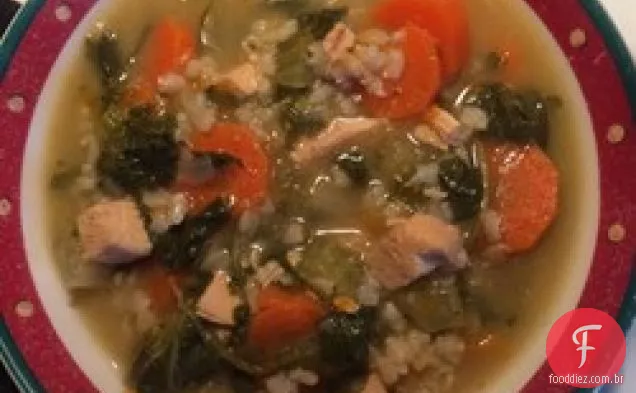 Sopa de frango e vegetais