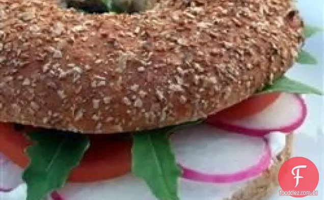 Spring Veggie Bagel Sandwich