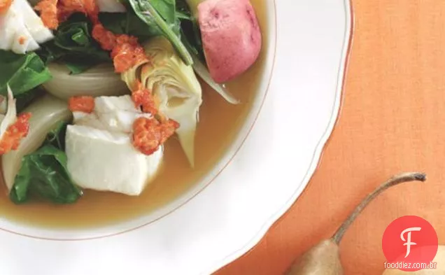 Sopa De Peixe Vegetal Com Rouille