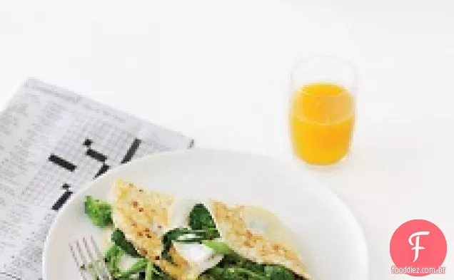 Omelete fácil demais com brócolis e queijo
