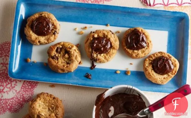 Chocolate Manteiga De Amendoim Thumbprint Cookies