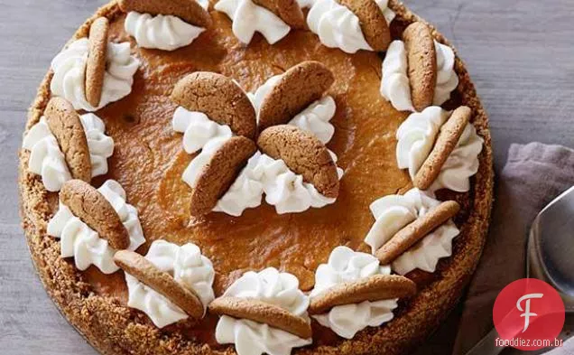 Torta De Abóbora Ginger Snap com creme de gengibre