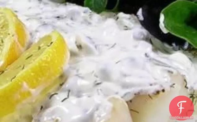 Solha Assada Com Endro E Creme De Alcaparras