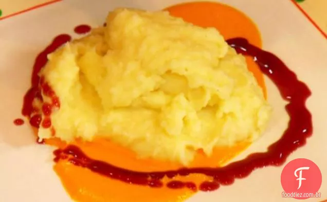 Purê de batata e cenoura com Trufa